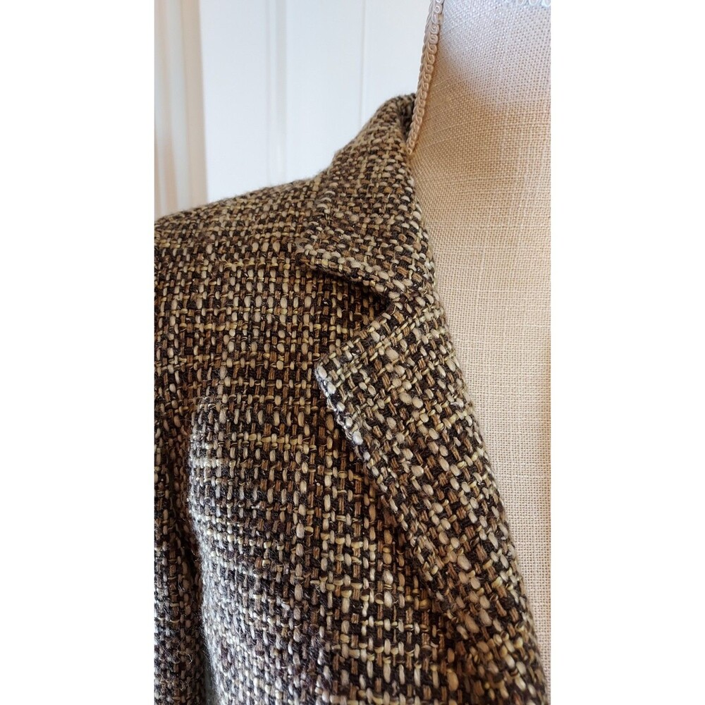 Jones New York Tweed Jkt 6P Petite Silk Wool Moto Blazer Academia Professional - Picture 3 of 8